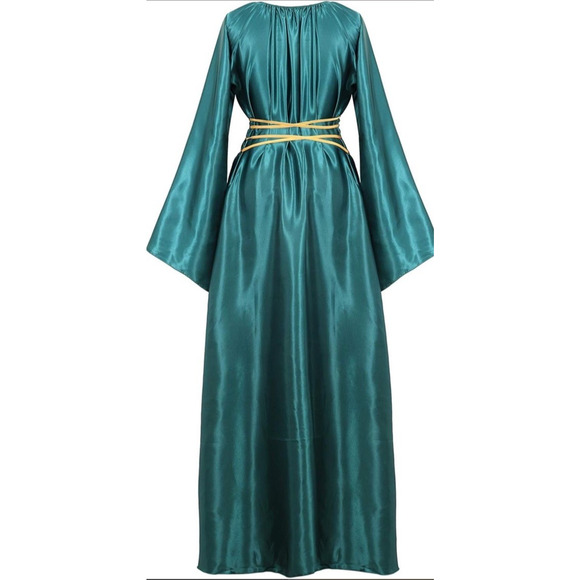 Medieval Renaissance Adult Womens Costume Small Halloween Green - Picture 3 of 10